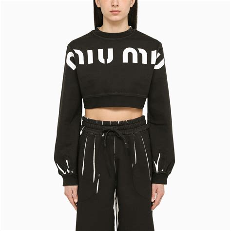 miu miu cropped|Miu Miu Cropped Top M in Schwarz .